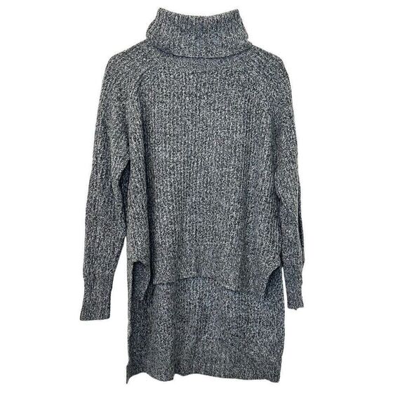 Express Wool Mohair Turtleneck Marled High Low Gray Pullover Sweater Size Medium - Picture 1 of 5
